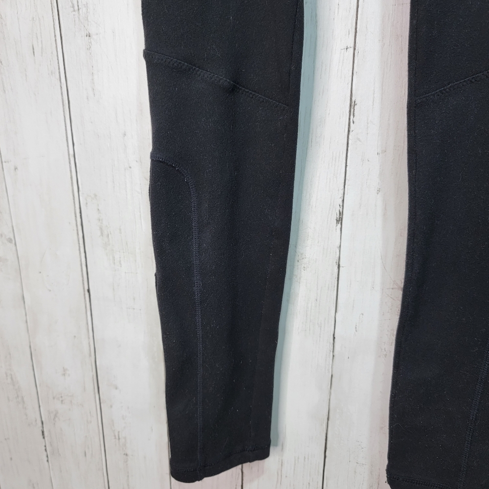 Spanx Shaping Women's Black Poly/Spandex Knit Leggings Pants Zip Pocket Size Med - Picture 3 of 9